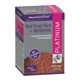 Levure de riz rouge + Berberine 60 capsules Platinum - Mannavital - Complément alimentaire - 1
