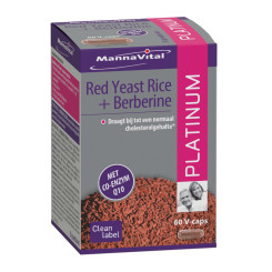 Levure de riz rouge + Berberine 60 capsules Platinum - Mannavital - Complément alimentaire - 1