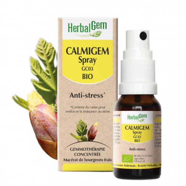 Calmigem - Anti stress - spray 15 ml Bio - Herbalgem - GC03 - Gemmothérapie - 1