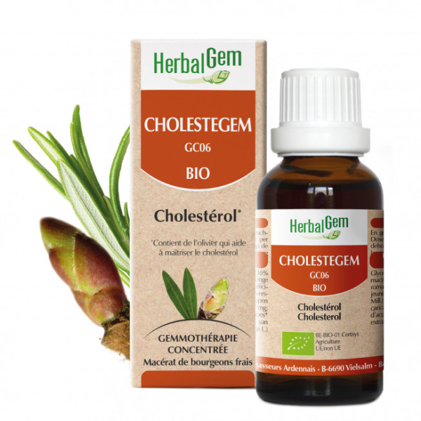 Cholestégem - Cholestérol - 50 ml Bio - Herbalgem - GC06 - <p>Synergie de bourgeons et d'huiles essentielles - Cholestérol.</p> 