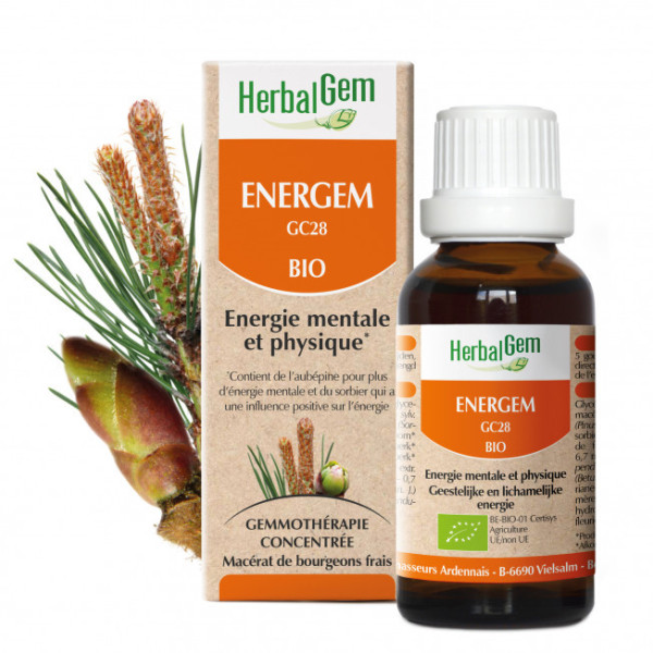 Energem - Energie et vitalité - 50 ml bio - Herbalgem - CG28 - Gemmothérapie - 1