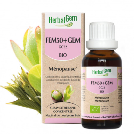 Fem50+ Gem - Ménopause - 30 ml Bio - Herbalgem - GC22 - Gemmothérapie - 1