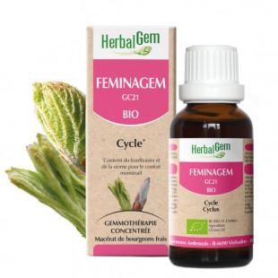 Feminagem - Cycle féminin - 50 ml Bio - Herbalgem - GC21 - <p>Synergie de bourgeons, de teinture mère et d'huile essentielle - C