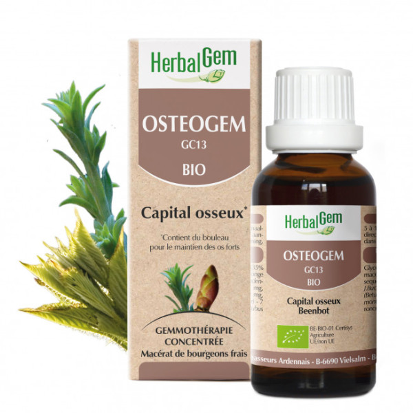 Ostéogem - Capital osseux - 50 ml Bio - Herbalgem - GC13 - <p>Synergie de bourgeons - le séquoia ; la ronce ; le pin et le boule