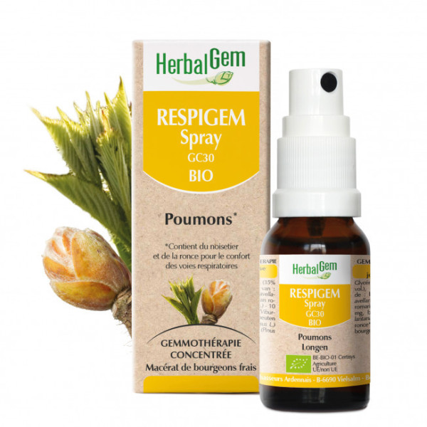 Respigem - Poumons - Spray 10 ml Bio - Herbalgem - GC30 - Gemmothérapie - 1