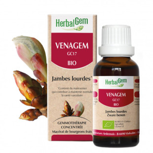 Venagem - Jambes lourdes - 15 ml Bio Herbalgem - GC17 - <p><span>Synergie de bourgeons de sorbier, de marronnier et de châtaigni