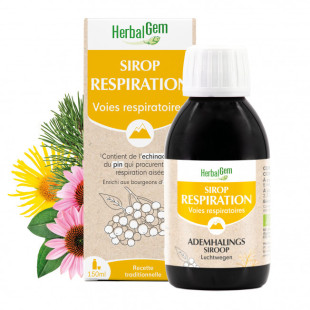 Sirop pour la respiration Bio 150 ml - Herbalgem - <p><span>Synergie de sirop de plantes et d'extrait de bourgeons - Voies respi