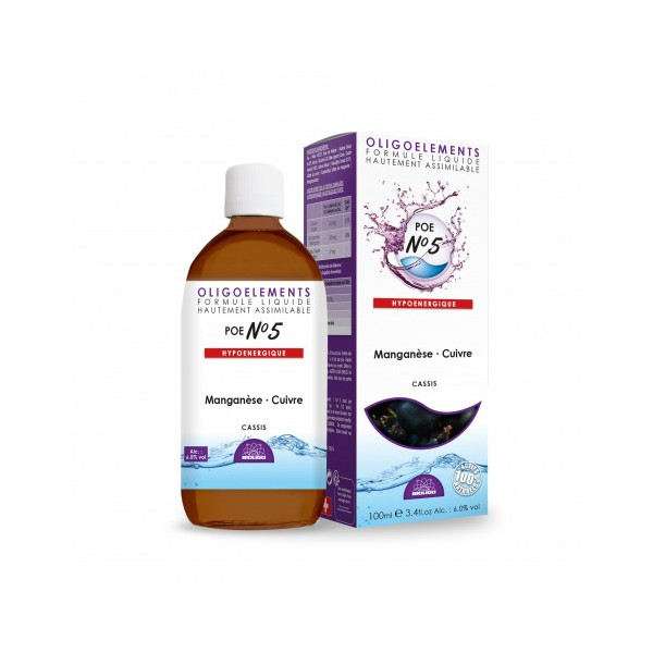 Cassis oligoéléments (POE N°5) 100 ml - Bioligophyt - Oligoéléments - 1