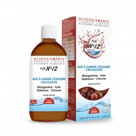 Vigne rouge oligoéléments (POE N°12) 100 ml Bioligophyt - Oligoéléments - 1
