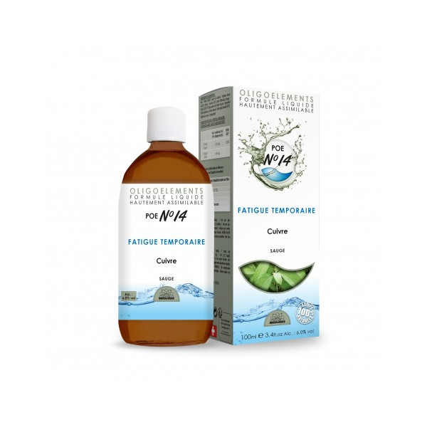 Sauge oligoéléments (POE N°14) 100 ml - Bioligophyt - Oligoéléments - 1