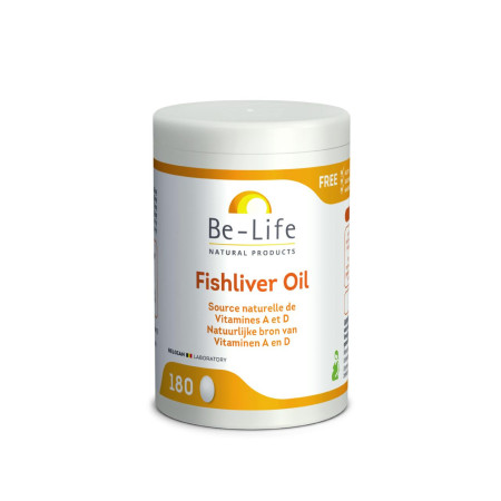 Fishliver oil Huile de foie de morue (Vit.A et Vit.D) 180 gélules  - Be-Life - Vitamine A & D / huile de foie de morue - 1