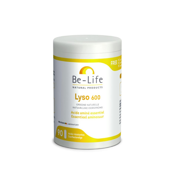 Lysine (Lyso 600) 90 gélules - Be-Life - Acides aminés - 1