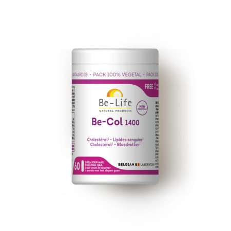 be-col 1400 60 gélules - Be-Life - Levure de Riz Rouge - CoQ10 - 1