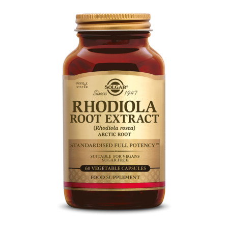 Rhodiola Rosea (Extrait standardisé) 60 gélules végétales - Solgar - Plantes en gélules - Extraits (EPS) - 1