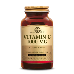 Vitamin C 1000 mg Flasche mit 100 pflanzlichen Kapseln - Solgar - Vitamin C, Acerola und Bioflavonoide - 1