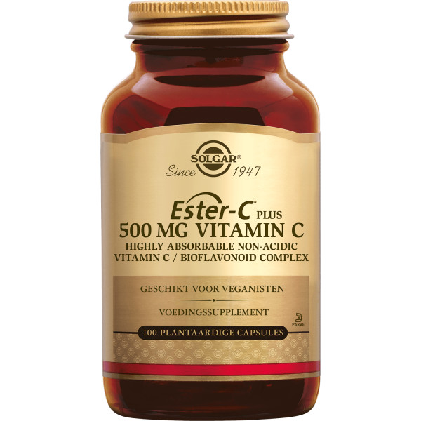 Vitamine C Ester Plus 500mg Flacon de 100 gélules végétales - Solgar - Vitamine C, Acérola et Bioflavonoïdes - 1