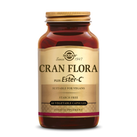 Cran Flora (Cranberry + Vitamine C + Probiotiques) 60 gélules végétales - Solgar - Complexes Multi-vitamines et  Minéraux - 2