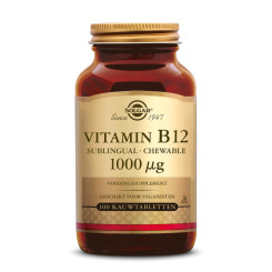 Vitamine B12 1000 µg 100 comprimés à croquer saveur cerise - Solgar - Vitamine B - 1