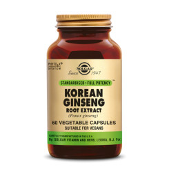 Ginseng Coréen Extrait (Ginseng Korean Root Extract) 60 gélules végétales - Solgar - Gélules de plantes - 1