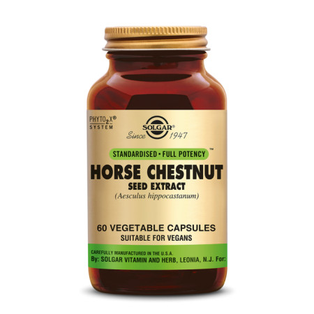 Marron d'Inde Extrait (Horse Chestnut Seed Extract) 60 gélules végétales - Solgar - Gélules de plantes - 1 Marron d'Inde Extrait (Horse Chestnut Seed Extract) 60 gélules végétales - Solgar - Gélules de plantes - 1