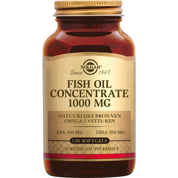 Fish Oil Concentrate 1000mg 120 softgels - Solgar - Acides Gras essentiels (Omega) - 1