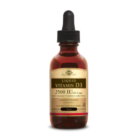 Vitamine D3 Liquide (arôme d'orange naturel) flacon de 59 ml - Solgar - Vitamine A & D / huile de foie de morue - 1