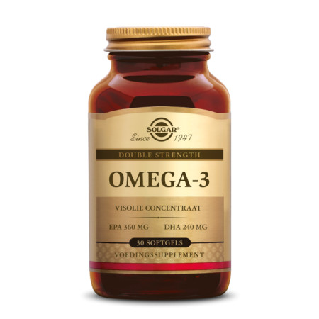 Oméga-3 Double Strength (huile de poisson concentrée) 30 softgels - Solgar - Acides gras - 1