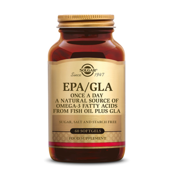 One-a-Day EPA/GLA (source naturelle d'oméga 3 et 6) 60 softgels - Solgar - Acides gras - 1