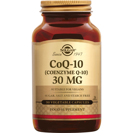 Co-Enzyme Q-10 30 mg 90 gélules végétales - Solgar - Levure de Riz Rouge - CoQ10 - 1 Co-Enzyme Q-10 30 mg 90 gélules végétales - Solgar - Levure de Riz Rouge - CoQ10 - 1