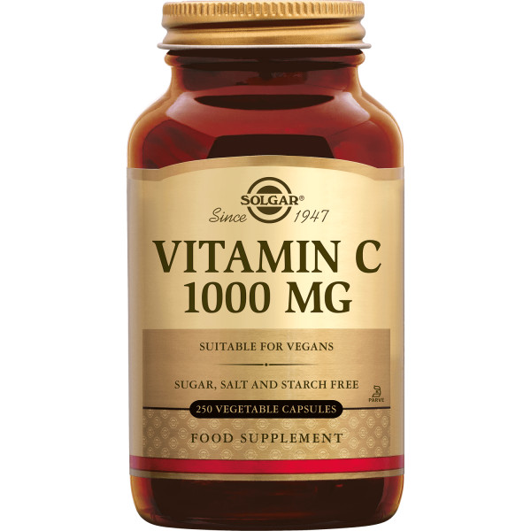 Vitamine C 1000mg flacon de 250 gélules végétales - Solgar - Vitamine C, Acérola et Bioflavonoïdes - 1