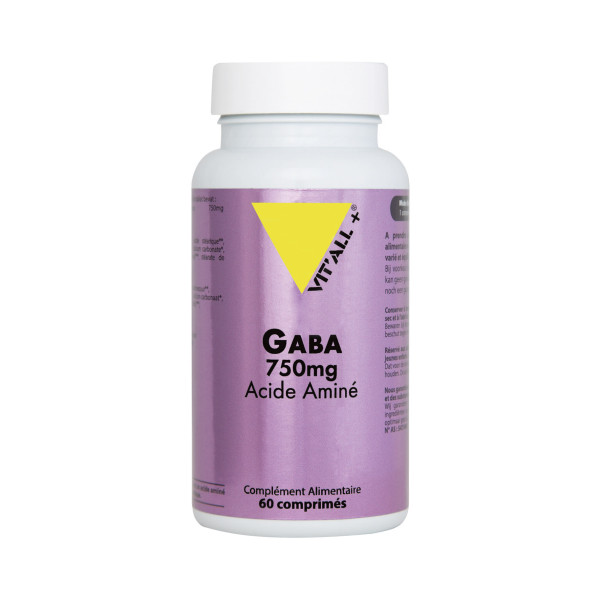 Gaba Vitall+ 750 mg 60 comprimés - Acides aminés - 1