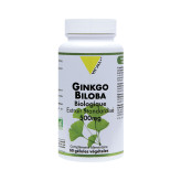 Ginkgo Biloba BIO Extrait standardisé 500mg 60 gélules - Vitall+ - Gélules de plantes - 1