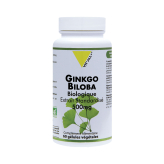 Ginkgo Biloba BIO Extrait standardisé 500mg 60 gélules - Vitall+ - Gélules de plantes - 1-Bio-Ginkgo-Biloba-Extrakt, standardisiert, 500 mg, 60 Kapseln – Vitall+