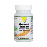 -Ginseng Sibérien (Eleutherocoque) BIO Extrait Standardisé 300 mg 60 gélules - Vitall+