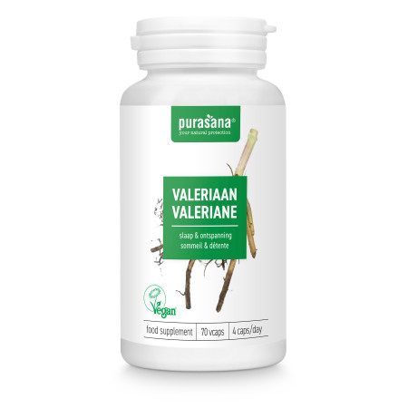 Valériane gélules (70 gél.) Extrait sec 30 mg - Purasana - Gélules de plantes - 1