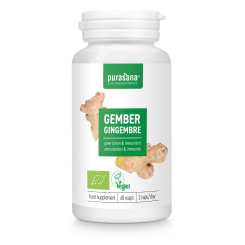 Gingembre Bio 60 gélules - Purasana - Gélules de plantes - 1