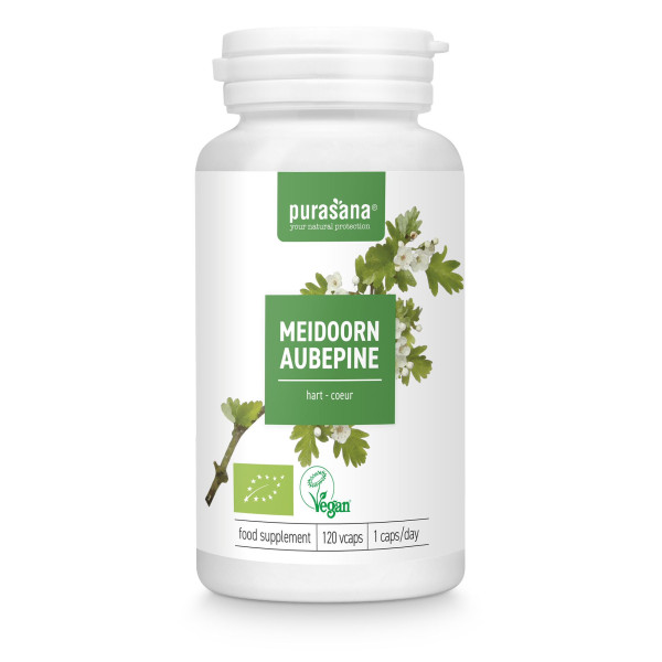 Aubépine extrait 100 mg Bio 120 gélules - Purasana - Gélules de plantes - 1