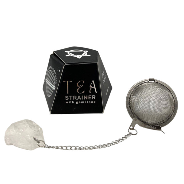 Boule à infuser avec pierre gemme - Cristal de Roche - AW Artisan - Filtre à thé et Boules à Thé et Infusion - 1