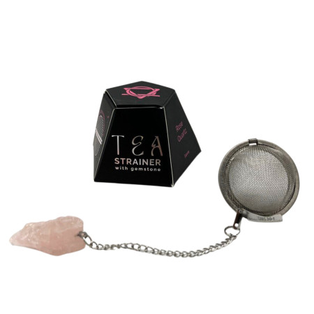 Boule à infuser avec pierre gemme - Quartz Rose - AW Artisan - Filtre à thé et Boules à Thé et Infusion - 1 Boule à infuser avec pierre gemme - Quartz Rose - AW Artisan - Filtre à thé et Boules à Thé et Infusion - 1