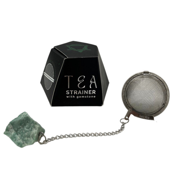 Boule à infuser avec pierre gemme - Aventurine - AW Artisan - Filtre à thé et Boules à Thé et Infusion - 1