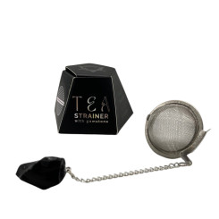 Boule à infuser avec pierre gemme - Obsidienne noire - AW Artisan - Filtre à thé et Boules à Thé et Infusion - 1