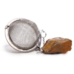 Boule à infuser avec pierre gemme - Œil du Tigre - AW Artisan - Filtre à thé et Boules à Thé et Infusion - 2