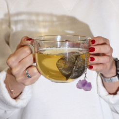 Boule à infuser avec pierre gemme - Améthyste - AW Artisan - Filtre à thé et Boules à Thé et Infusion - 2