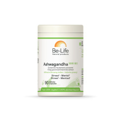 Ashwagandha 5000 Bio (Ginseng indien) 90 gélules végétales - Be Life - Gélules de plantes - 1