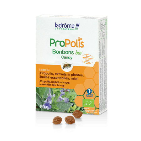 Bonbons aux extraits de plantes et Propolis 50g BIO - Ladrôme - Propolis - 1