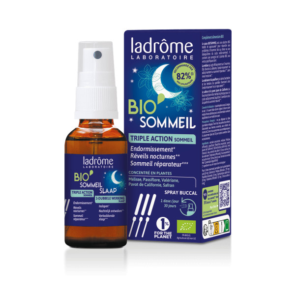 Bio sommeil spray buccal - 20ml - Ladrôme - Teintures-mère - Extraits de plantes fraîches - 1