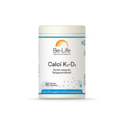 Calci K2-D3 60 gélules végétales - Be-Life - Capital osseux - Ostéoporose - Fractures - 1