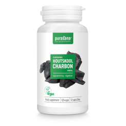 Aktivkohle 120 Kapseln - Purasana - Aktivkohle & Hefe - 1