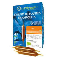 Complexe Detox BIO 40 ampoules - Oxyphyteau - Extraits de plantes en ampoules  - 1