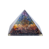 Orgonite pyramide 7 chakras - 7x7x6 - Lithothérapie - Lithothérapie - Pierres de Santé - Bijoux - 1-Orgonite piramide 7 chakra's - 7x7x6 - Lithotherapie